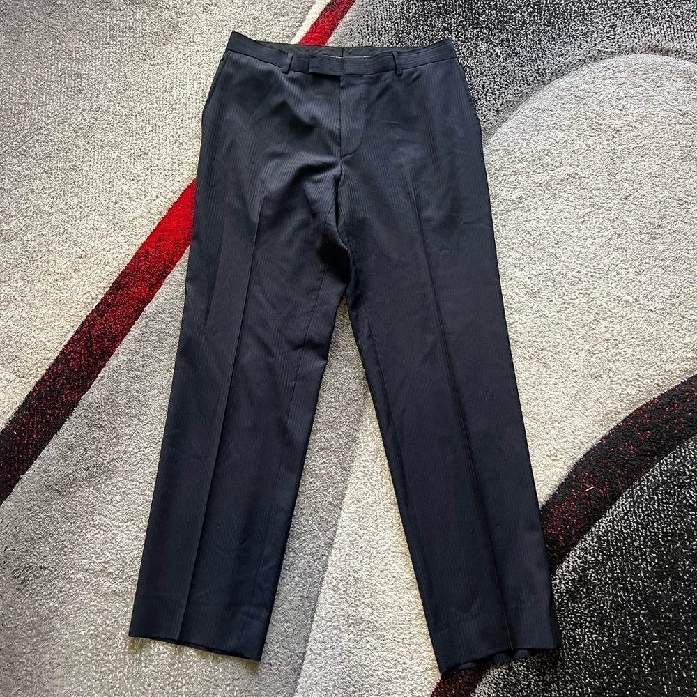 Boss Hugo Boss Black Pleated Front Wool Dress Pants